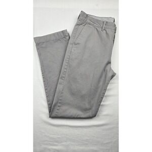 J Crew The Sutton Chinos Gray Cotton Slim Fit Flat Front Mens Pants 32x32